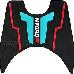 Ramanta Ntorq 125 Aqua Color Footmat Washable Rubber Scooter Anti-Slip Foot Mat Scooter Floor Mat Compatible for Ntorq 125, Race XP & 125 XT (1 PC, Rubber with New Aqua Color)-picture-28