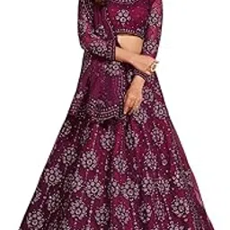 julee Women's Net Embroidered Semi-Stitched Lehenga Choli Maanav LH-New-picture-41