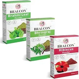 Organic Brahmi, Bhringraj, Hibiscus Powder Combo -300g (100g x 3 Pack)|Brahmi leaf Powder, Bhringraj Powder, Hibiscus Flower Powder for Hair Growth, Hair Care & Skin Care| Face Pack Powder-picture-15