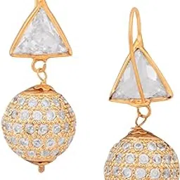 slayinbyneelima 14k Hallmark Gold Glint Hook Earrings for Girls & Women Economical Beautiful Lightweight for Wedding, Birthday, Corporate Gift-picture-23