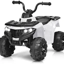 Happy Goods ATV Baby Electric Bike for Kids | Rechargeable Kids Bike with LED Lights, USB & Music | Big Battery Operated Bikes | Ride on Toy Bike for Kid to Drive 2 Years to 5 Years (White)-picture-22