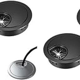 Serplex® 4PCS Metal Desk Grommets 2 Inch 50mm Zinc Alloy Metallic Cord Hole Cover Multi Cable Organizers Office Decorative for Power Cords Home TV Stands Tabletops-picture-13