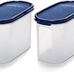 Signoraware Oval Plastic Container Set, Set of 4, 1.1 Litres, Blue-picture-19