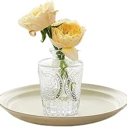 Small Clear Glass Vase for Centerpieces,Diamond Glass Bud Vase Hydroponic Vase,Mini Table Vase Clear Flower Vase Decorative for Wedding Farmhouse Home Decor-image-23