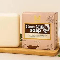 DND ERA Goat Milk Soap in Elegant Beige and Brown Packaging with Moisturizing Vegetable Oil Formula and Fresh Goat's Milk (125g)-image-5
