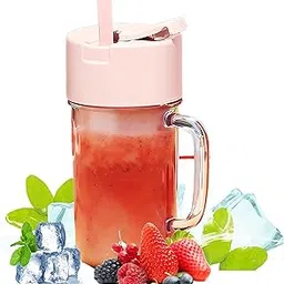 OYDAS Portable Blender,Mini portable juicer for Smoothies & Shakes,Leakproof & Stylish Design Rechargeable Portable Smoothie Blender,juicer blender with 10-Blade Blending System 340ml (Pink)-picture-31