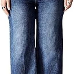miss chase a+ Women's High Rise Regular-Length Stretchable Denim Wide-Leg Shaping Jeans-picture-11