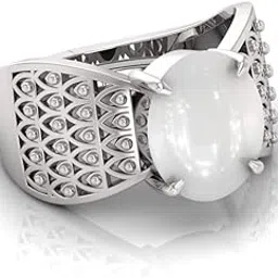 7.25 Ratti Moonstone Original Stone Adjustable Ring For Men And Women With Lab Certified A-11-picture-27