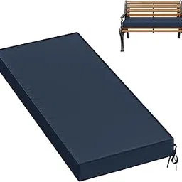 Pakunoda Premium Outdoor Bench Cushions for Patio Furniture 3.5inches Memory Foam Bench Cushion Waterproof Fade Resistant Porch Swing Cushions with Straps 42×18 Inch Navy Blue-image-28
