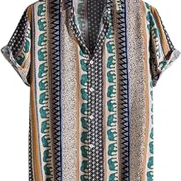 om sai latest creation Men's Casual Cotton Shirt – Button Down Summer Shirt for Men | Lightweight Textured Fabric | Perfect for Daily & Weekend Wear-picture-14