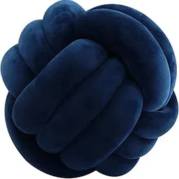 SECRET DESIRE™ Knot Pillow Ball Thick Comfortable Knotted Pillows for Living Room Home Sofa Navy Blue-picture-16