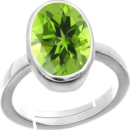 ayush gems 10.25 Ratti 9.00 Carat AA++ Quality Certified Natural Green Peridot Gemstone panchdhatu Metal Adjustable Ring/Anguthi for Men and Women-picture-19