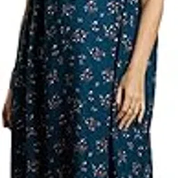 MomToBe Women's Cotton Maxi Maternity Nighty/Feeding Nighty/Pregnancy Night Gown/A-Line Nursing Nighty with Zippers for Nursing Pre and Post Pregnancy-picture-10