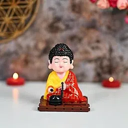 HindCraft Buddha Statue – Moving Head Solar Buddha | Solar-Powered Wobble Head Buddha Idol for Good Luck | Feng Shui Buddha Statue for Car Dashboard, Tabletop & Home Decor-picture-14