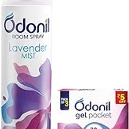 Odonil Gel Pocket Mix - 30g (Assorted pack of 3 new fragrances) & Odonil Room Air Freshner Spray, Lavender Mist - 220 ml COMBO-picture-50
