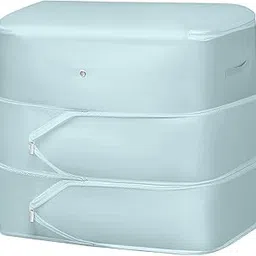 ABOUT SPACE Ultra Space Saving Self Compression Organizer - 141 L Vacuum Storage Bags - Packing Vaccine Bags for Clothes with 2 Layer Zipper Airtight Reusable - (Blue- XL - L 54 x B 42 x H 62 cm)-image-23