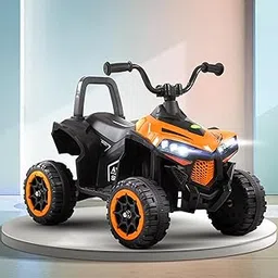 Baybee Monstro ATV Battery Operated Electric Bike for Kids | Rechargeable Ride on Baby Big Bikes with Light, USB & Music | Beach ATV Bike | Electric Bike for Kids 2 to 5 Year Boys Girls (Orange)-picture-51