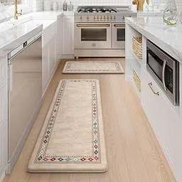 2 PCS Kitchen Rugs and Mats, 38x58+38x158 cm Oil Resistant and Non-Slip PU Standing Mat, Waterproof Cushion Floor Mat for Kitchen, Floor, Office, Sink, Laundry,-image-96