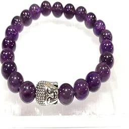 fengshui agate Amethyst Stone Bracelet Natural Reiki Feng-Shui Healing Crystal Gem Stone Bracelet for Men and Women(8 mm Beads, Free Size)-picture-19