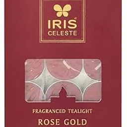 IRIS Celeste Scented Tealight Candles | Rose Gold Aroma | Pack of 15 (Rose Gold)-picture-22