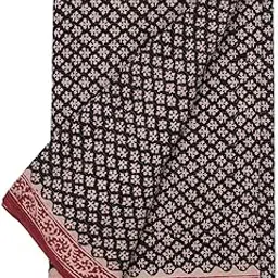 Bagru Print Cotton Fabric for Women's Kurti, Dress, Patiala, Palazzo and Chudidar (Indigo Base Dabu Print)-picture-23