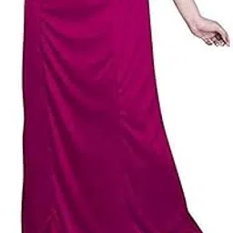 Women Saree Petticoat Satin Silk Underskirt Lining for Sari Wrap for Women Magenta-image-51