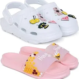 pampy angel Combo Pack of 2 Slipper/Flip Flops/Slides/Clogs/Sandals with Adjustable Back Strap for Women (WCL-123,Honey)-picture-17