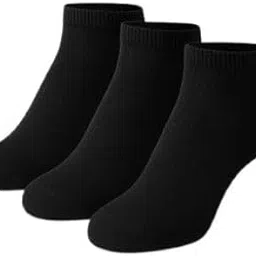 Black Ankle Length Unisex Socks Free Size Combo of 3 Pairs-picture-33