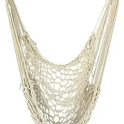 Portable Hammock Camping Rope Chair Mesh Net Home Outdoor Travel 80x110cm White Yard, Garden & Outdoor Living | Patio & Garden Furniture | Hammocks-image-49