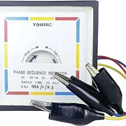 YOKINS, Phase sequence Indicator 20-60 Hz 50-500V AC, Detector Checker Meter, Portable 96mm rotation disc type, with 3 crocodile clips, 1 Year Warranty-picture-23