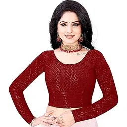 Women's Football Print Dobby Breathable Long Sleeve Round Neck Readymade Blouse (F_K_A_257110)-image-63