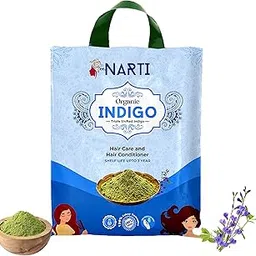 NARTI Organic Indigo Natural Hair Colour Powder Pack for Black Hair Growth and Color 400gm-picture-28