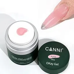 CANNI Okay Gel - UV / LED - Easy Soak Off Ok Nail Gel - Poly Nail Extension Gel 30g With Air Pump Easy To Soak UV LED Manicure Sculpt Function Builder Nail Gel (AY03-Lotus-image-6