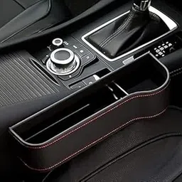 KUMIJASHI ENTERPRISE Car Seat Gap Filler Pack of 1 Car Seat Gap Storage Box with Cup Holder, PU Leather Car Organizer Front Seat Filler for Drive and Passenger Side-picture-34