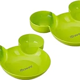 Floraware Mickey Mouse Shape Plates for Kids, BPA Free, & Unbreakable Set 2 Green-picture-70