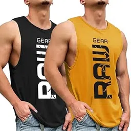 ezee sleeves Men’s Cotton Gym Vest | Sleeveless Tank Top for Workout, Sports Breathable & Soft Fabric (Pack of 2)-picture-23