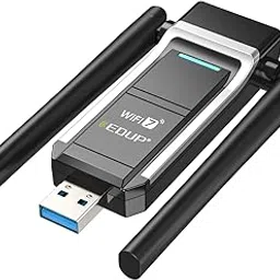 EDUP USB WiFi 7 Adapter BE6500 Wireless Network Card IEEE 802.11be Tri-Band 6GHz/5GHz/2.4GHz for Desktop PC Laptop, Wireless Netword Card for Gaming, Compatible with Windows 11/10-image-50