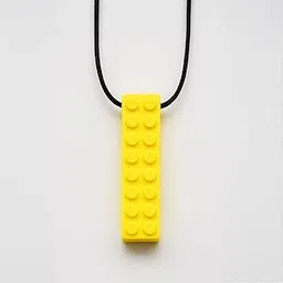 Abley's Sensory Chew Necklace, Silicone Block Design, Food-Grade Material for Anxiety Relief and Teething (Yellow)-picture-31