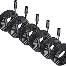 DEVICE OF URBAN INFOTECH XLR to XLR Audio Patch Cables, XLR Microphone Cable, Oxygen-Free Copper (OFC) XLR Male to Female Cord, Mic Cord, XLR Speaker Cable (6 Pack, 6 Meter) image 1
