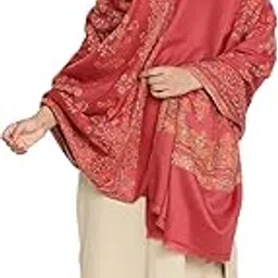 Women's Kani Wool Shawl – 100% Pure Wool | Kashmiri Handcrafted Wrap in Rich Festive Tones | Traditional Kani Weaving | 100x200 cm | Elegant Winter Stole-image-49