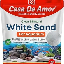 Casa De Amor Natural Aquarium White Sand Sugar Size for Freshwater Fish Tank/Decoration/Terrarium/Paintings/Plants Potted/Lawn & Garden/Fire Pits/Candle/Vase Filler and Crafts (1800 gm)-image-10