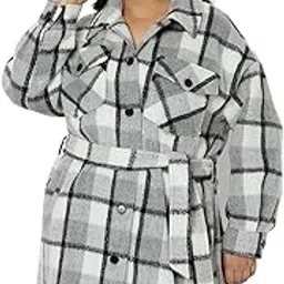 vero moda Curve Women's Polyester Knee Length A-Line Coat-picture-25