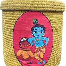 Ravio Craft Lord Krishna Ladoo Gopal Laddu Gopal Ji, Kanha Ji/Thakur Ji Dress/Poshak Dress Storage Organizer Box, made of Cotton 10inch-image-19