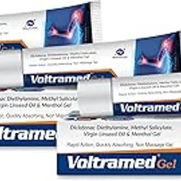 Voltramed Pain Relief Gel (30g) | Diethy-lamine Virgin Linseed Oil Methyl Salicylate & Menthol | Rapid Relief from Joint, Muscle & Back Pain | Non-Greasy, Quick Absorption (Pack of 3)-picture-41