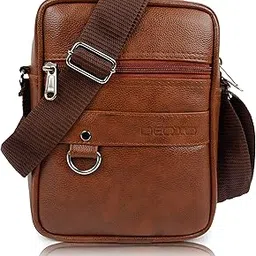 deoxo Leather Small Sling Bag for Men | Chest Slinger bag | Crossbody Bag| Side Bag Men | Mini Leather Slings | Corporate Gift Item | Passport Sling.-picture-33