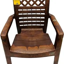 AADB PLASTIC Chair for Home & Bedroom - Set of 1 Durable & Comfortable, Stylish Design for Indoor Seating (Brown)-image-14