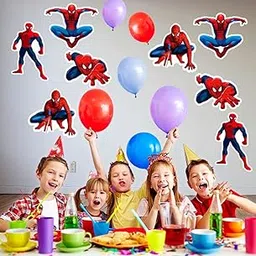 WoW Party Studio Super Hero 1ft 300gsm Cardstock Cutouts for Happy Birthday Decorations - 8Pcs-picture-43