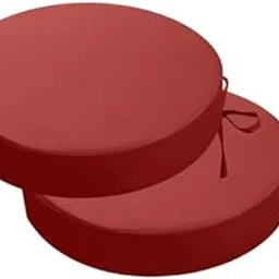 Soft Symphony Round Outdoor Bistro Chair Cushions Set of 2, Waterproof Patio Chair Cushions for Outdoor Furniture, Round Seat Chair Pads with Ties for Patio Garden Dining.FM_30 (Red)-picture-11