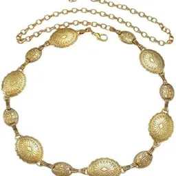 harbax soap Metal Belt for Women Waist Chains for Dresses Jeans Western Cowgirl, Golden Concho Jewelry Metal Belt for Women Ladies Girls – Gold Chain Hip Belt-picture-53