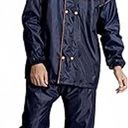 minister Raincoat for Men Waterproof | Reversible Galaxy PVC, Jacket & Pant Set, Adjustable Hood, Heavy Duty, Monsoon Rainwear-picture-45